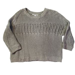 O'Neill Sage Green Half Sleeve Knit Sweater Size M